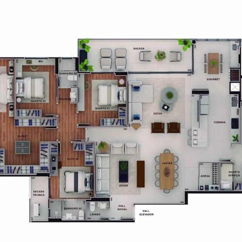 APARTAMENTO 255M²