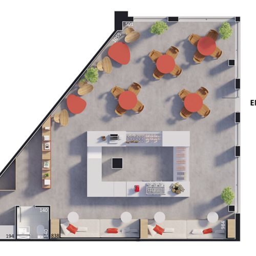 LOJA 29 - Praça Barigui 94,47 m² (Cafeteria Gourmet)