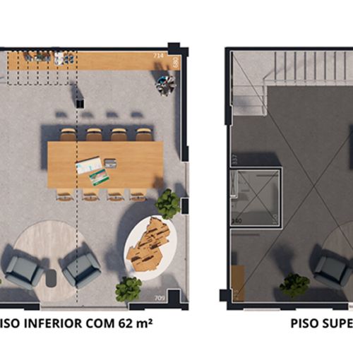 TORRE E - SALA 3 -  Praça Barigui 45,53 m² (Escritório)